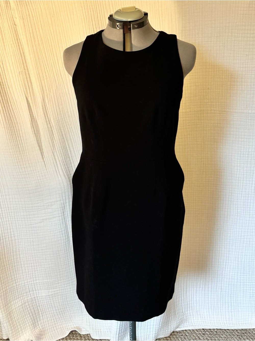 LOFT Black Sleeveless Sheath Dress